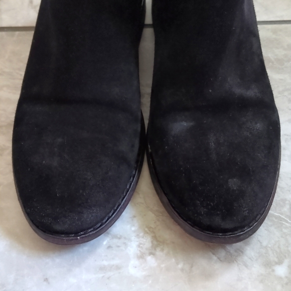 Vince Grayson Suede and Leather Black Boots - Picture 4 of 9